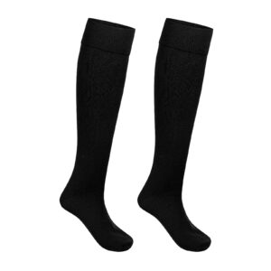 Plain Black Football Socks
